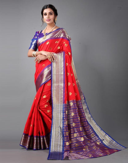 Red Banarasi Silk Saree | Sudathi