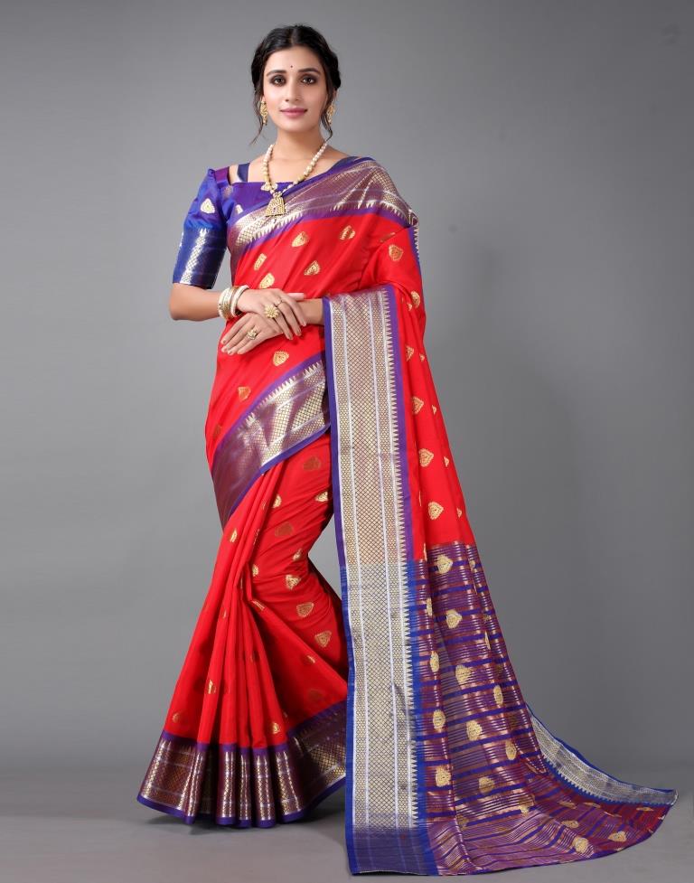 Red Banarasi Silk Saree | Sudathi