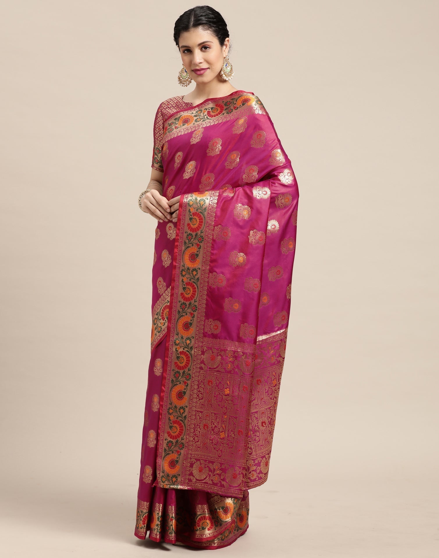 Pink Banarasi Silk Saree | Sudathi
