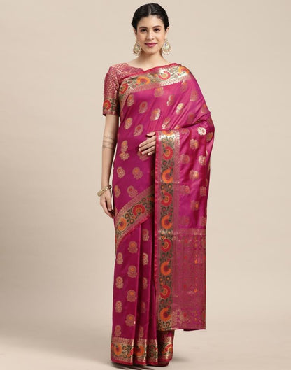 Pink Banarasi Silk Saree | Sudathi