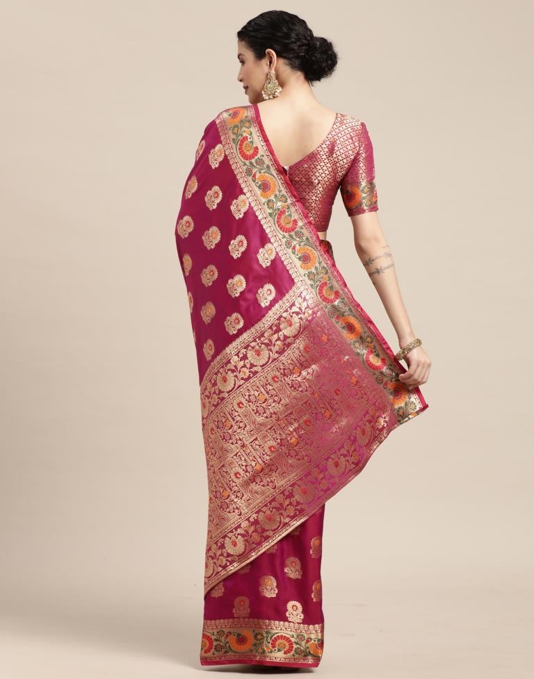 Pink Banarasi Silk Saree | Sudathi
