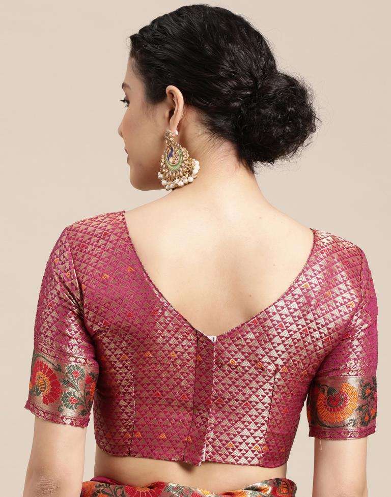 Pink Banarasi Silk Saree | Sudathi