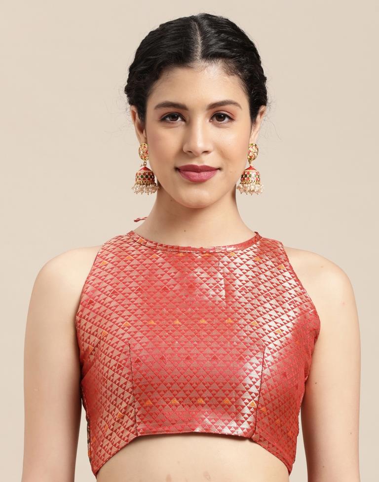 Orange Banarasi Silk Saree | Sudathi