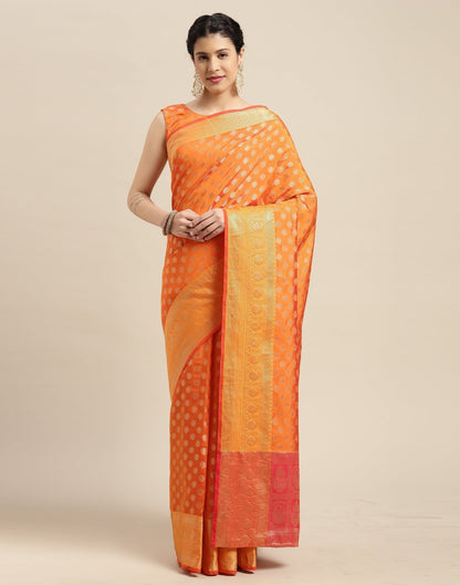 Orange Silk Saree | Sudathi