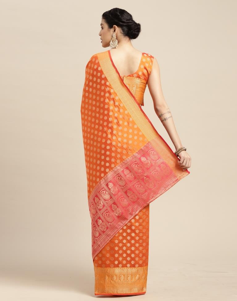 Orange Silk Saree | Sudathi