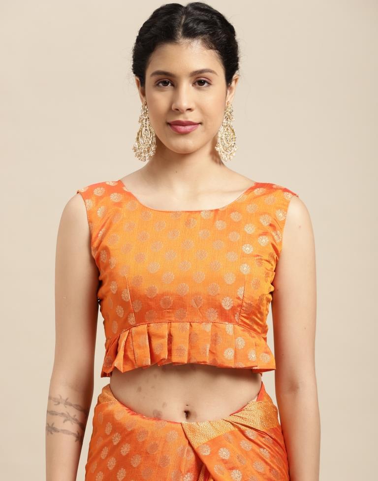 Orange Silk Saree | Sudathi