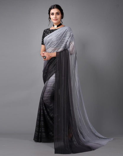 Grey Georgette Saree | Sudathi
