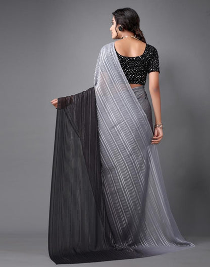 Grey Georgette Saree | Sudathi