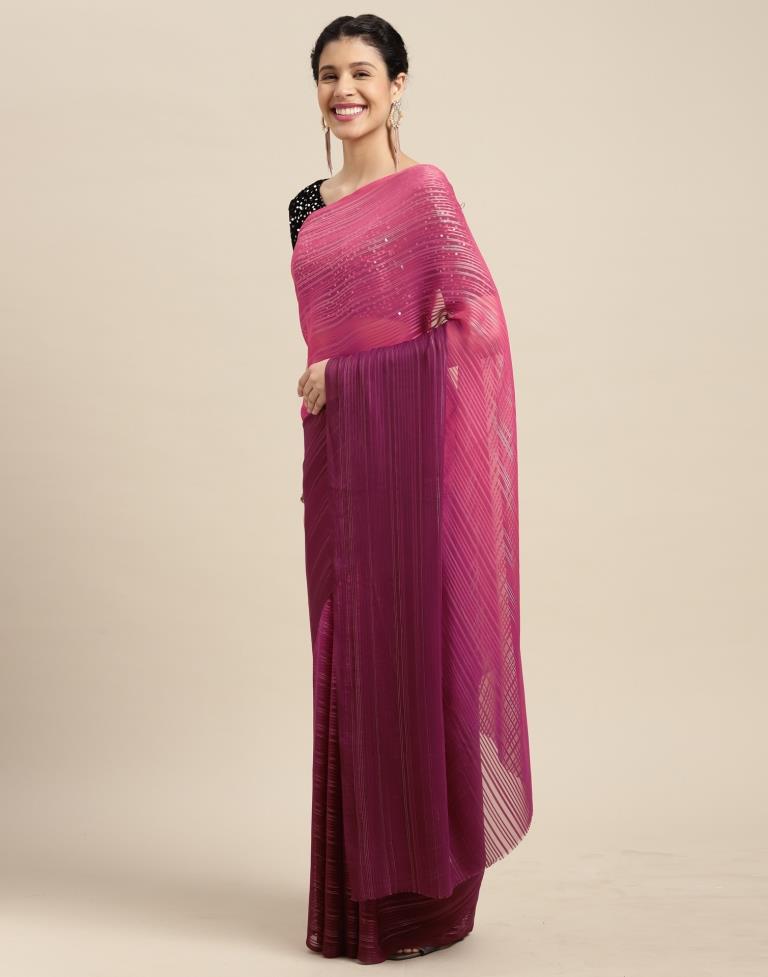 Wine Lurex Saree | Sudathi