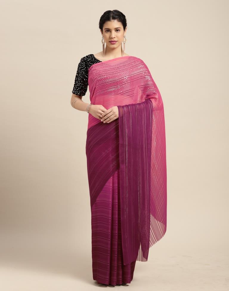 Wine Lurex Saree | Sudathi