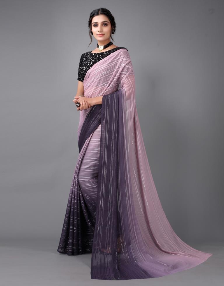 Lilac Georgette Saree | Sudathi