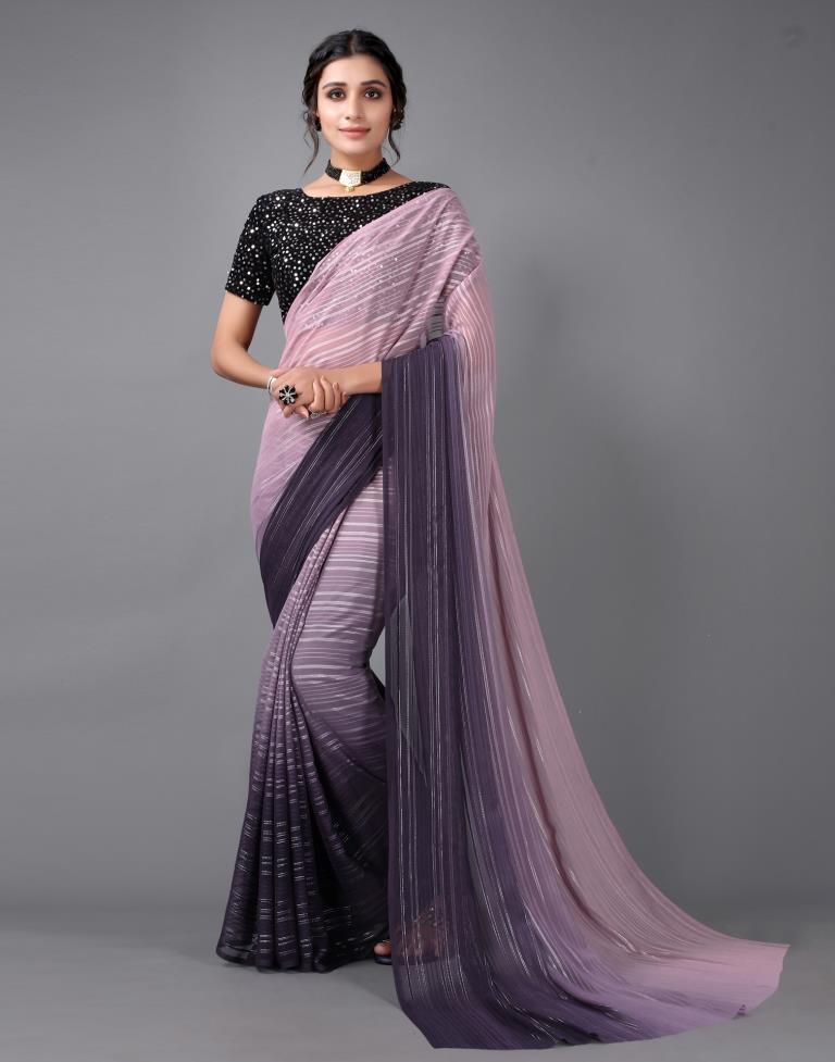 Lilac Georgette Saree | Sudathi
