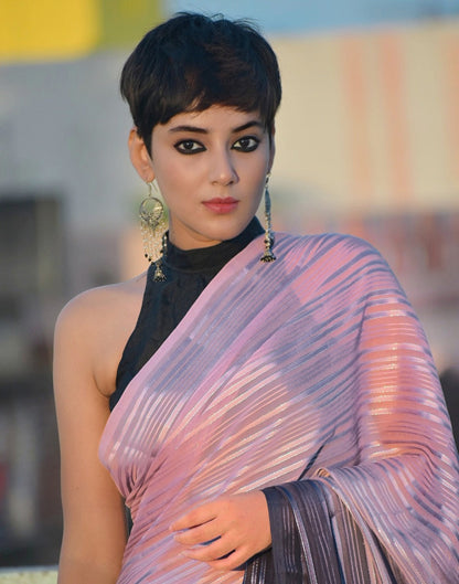 Lilac Georgette Saree | Sudathi