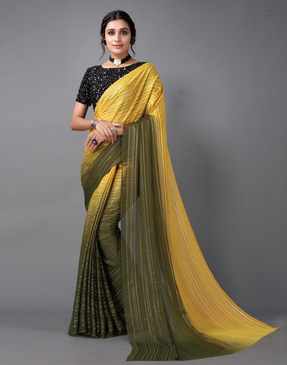 Turmeric Yellow Georgette Saree | Sudathi