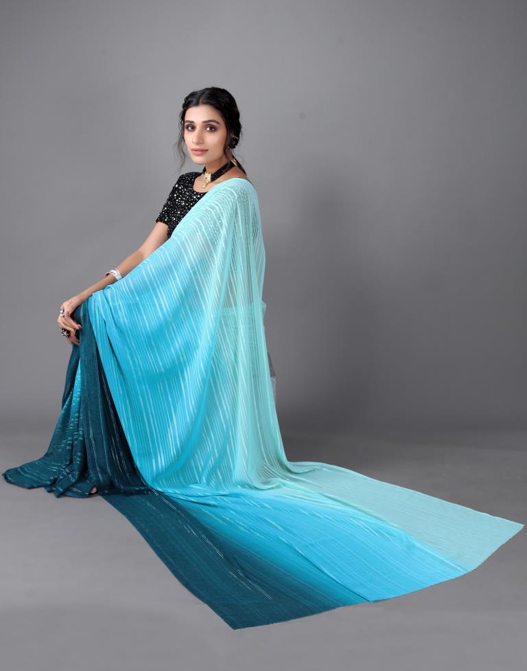 Blue Georgette Saree | Sudathi