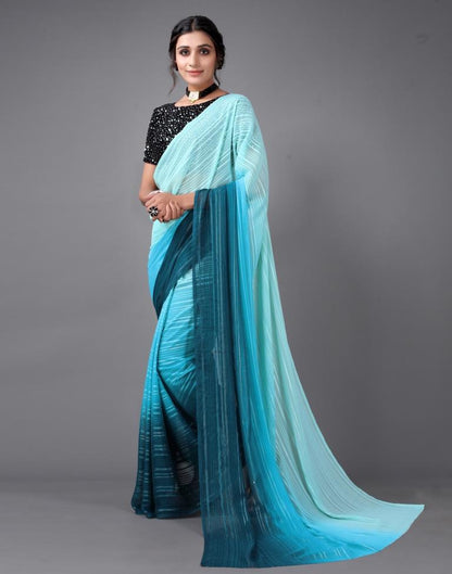 Blue Georgette Saree | Sudathi