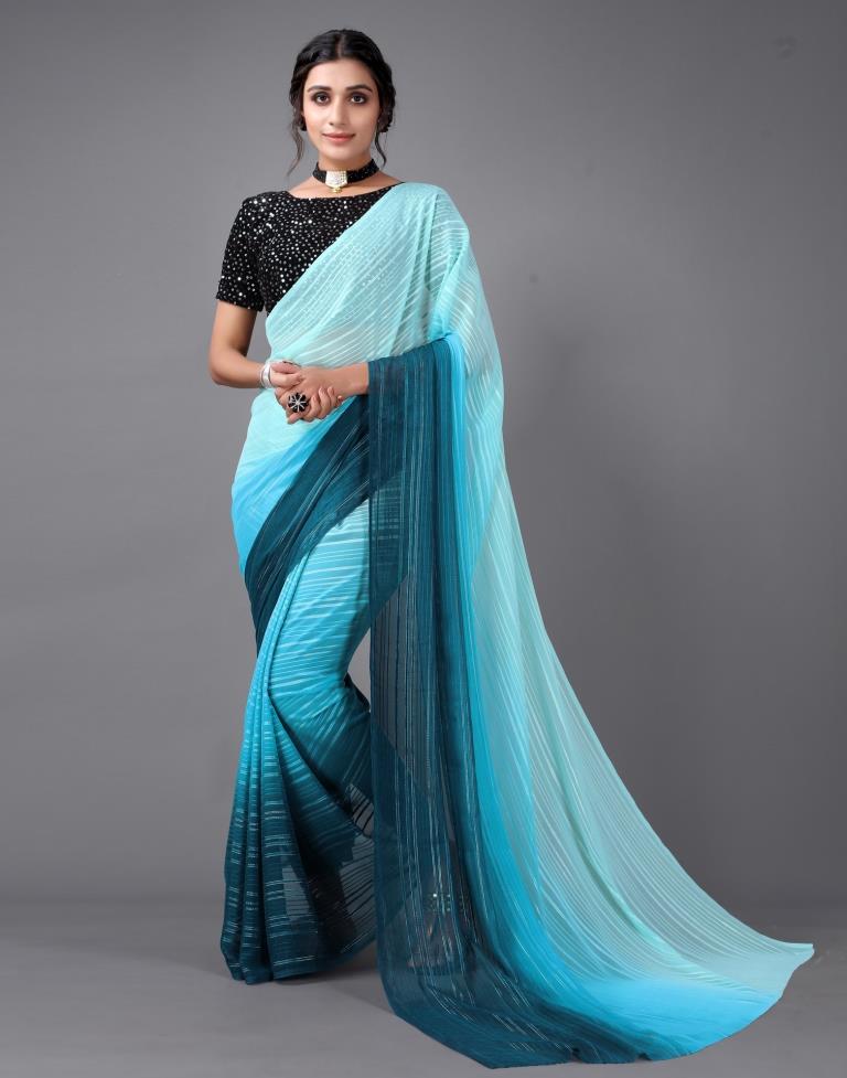 Blue Georgette Saree | Sudathi