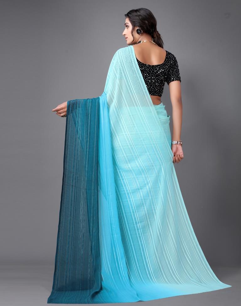 Blue Georgette Saree | Sudathi
