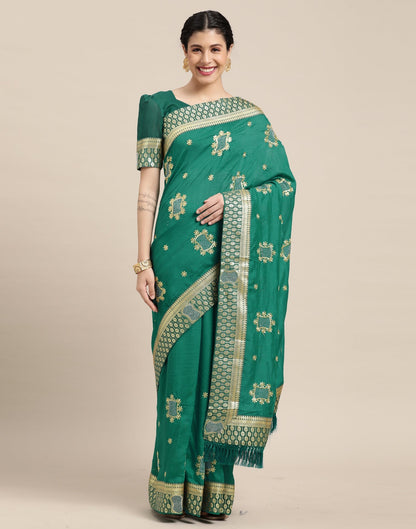 Rama Green Silk Saree | Sudathi
