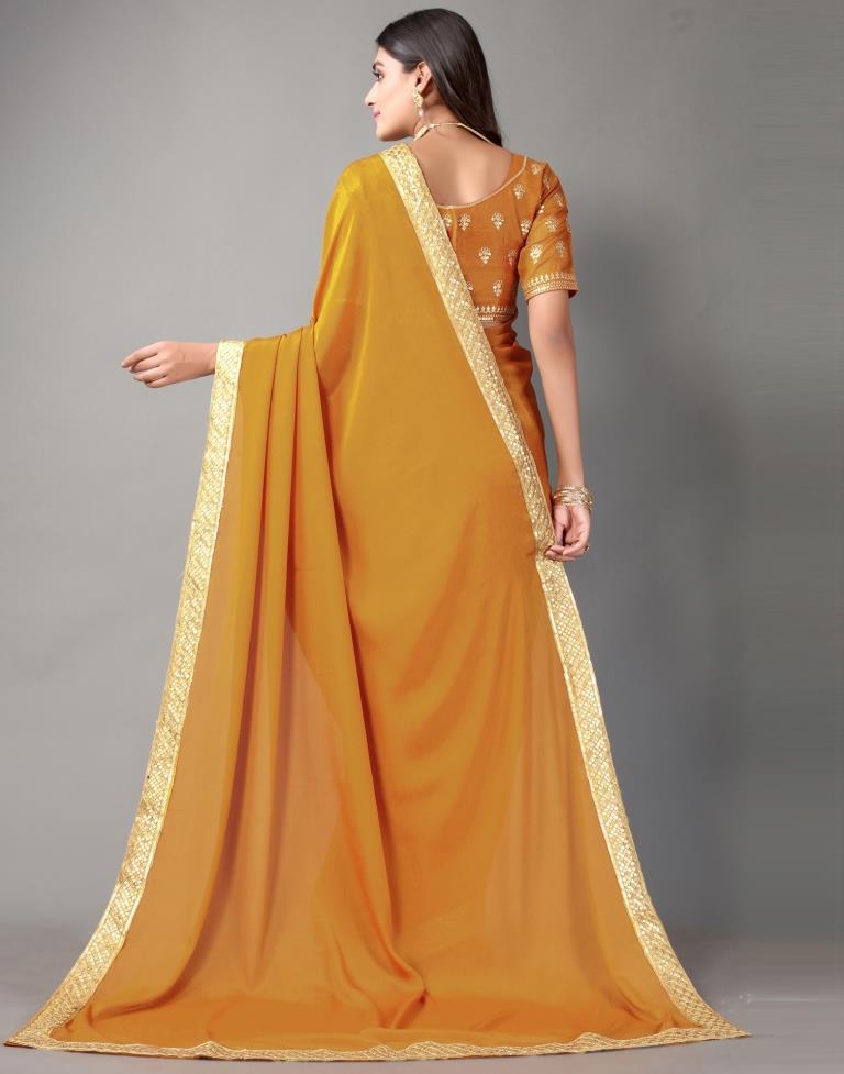 Mustard Yellow Silk Saree | Sudathi