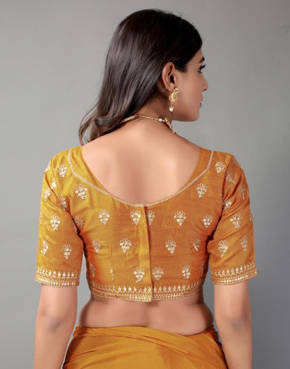 Mustard Yellow Silk Saree | Sudathi