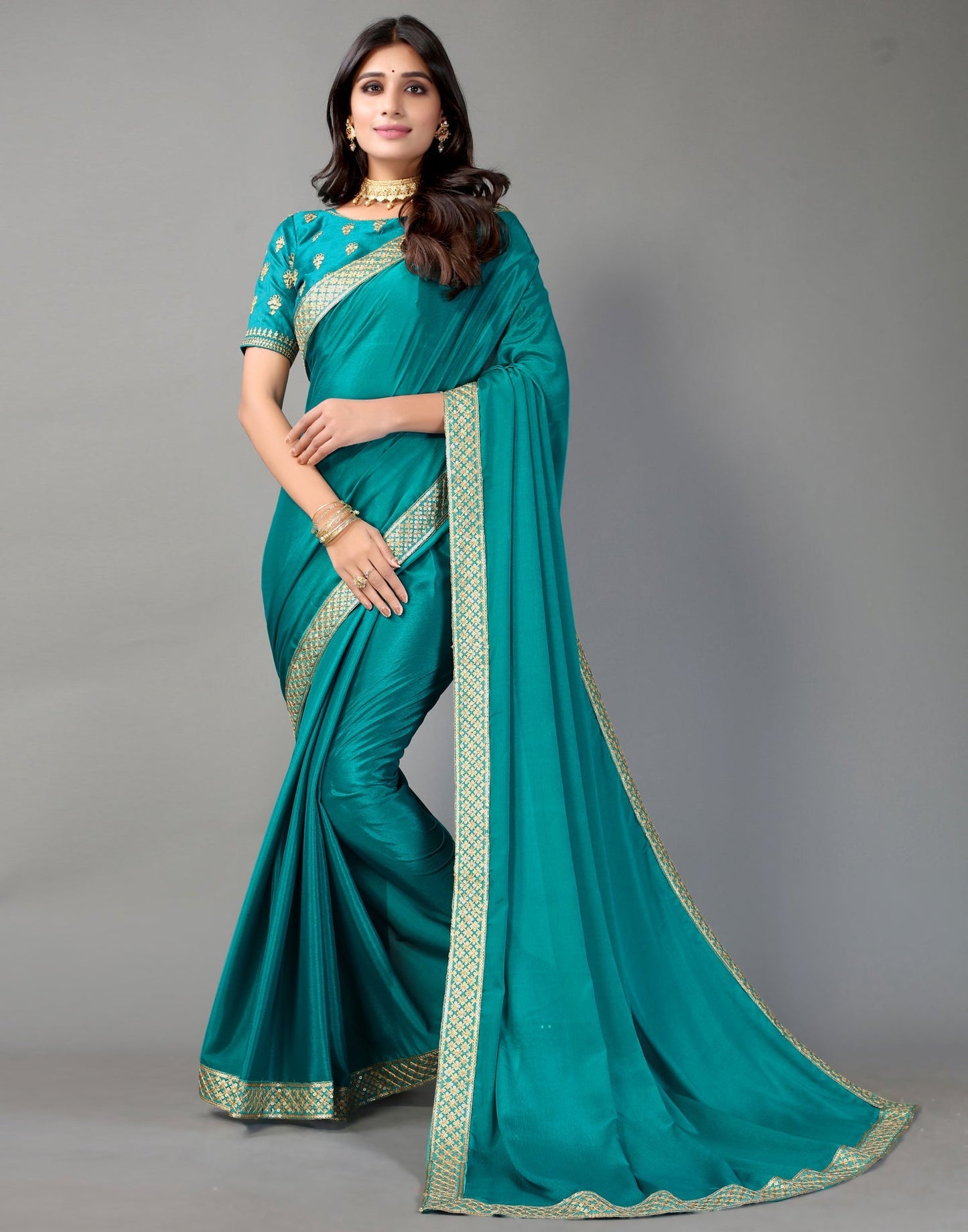 Rama Blue Silk Saree | Sudathi
