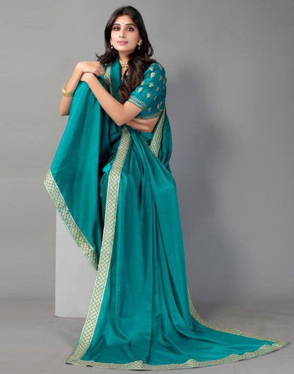 Rama Blue Silk Saree | Sudathi
