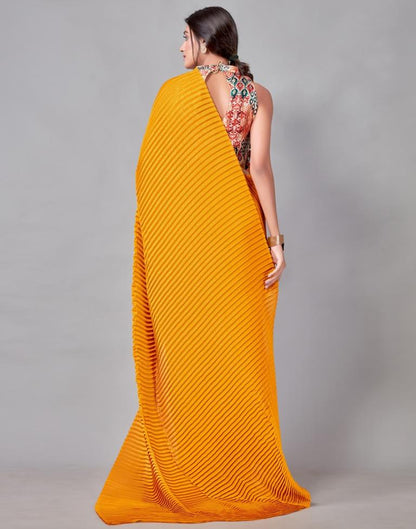 Turmeric Yellow Silk Saree | Leemboodi