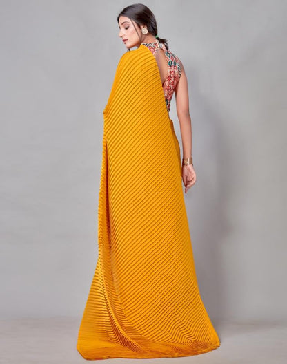 Turmeric Yellow Silk Saree | Leemboodi