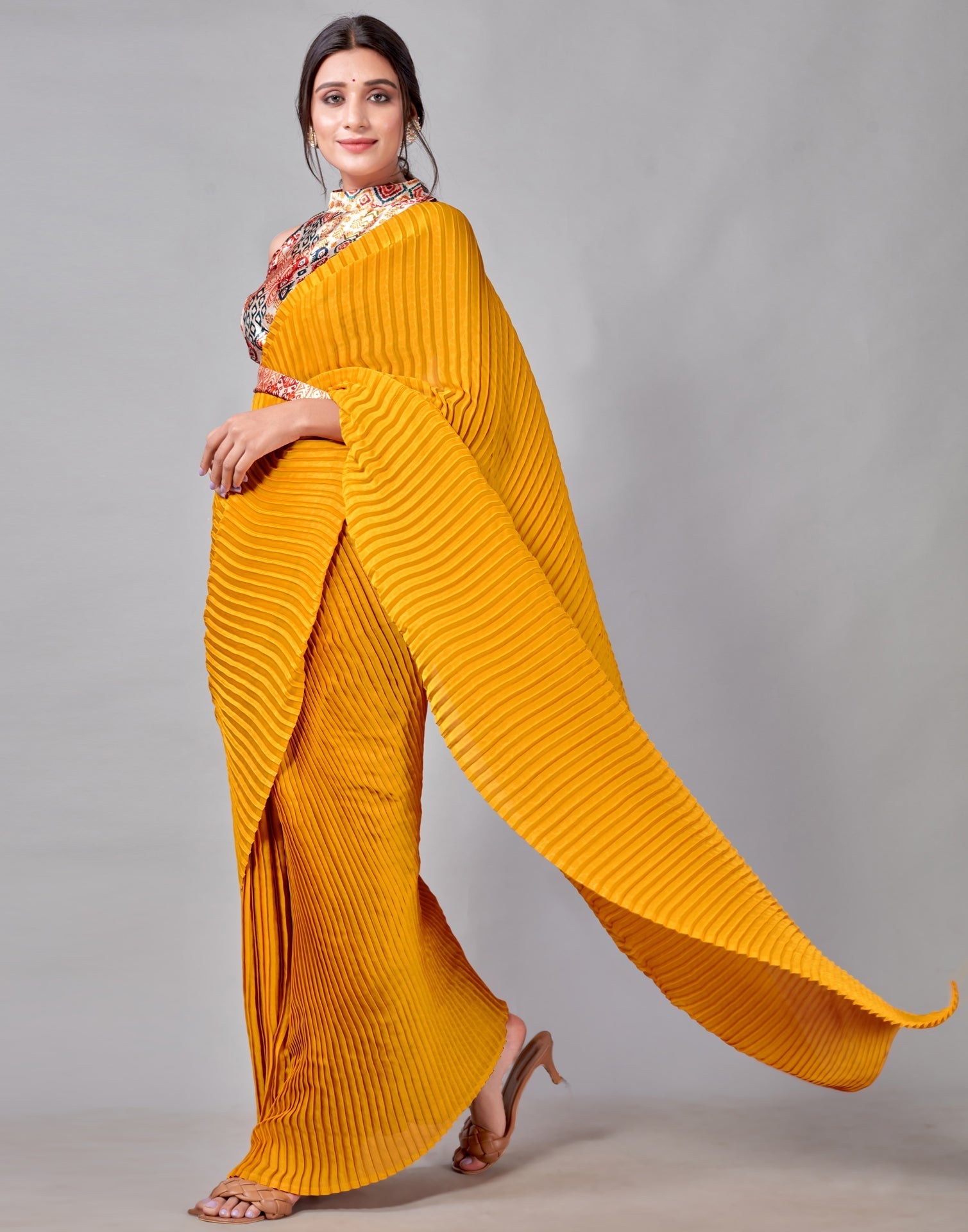 Turmeric Yellow Silk Saree | Leemboodi