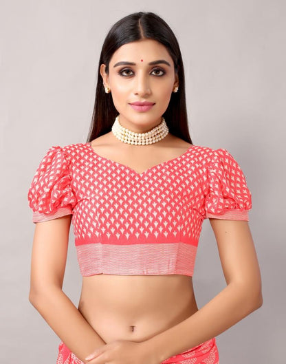 Punch Pink Georgette Saree | Leemboodi