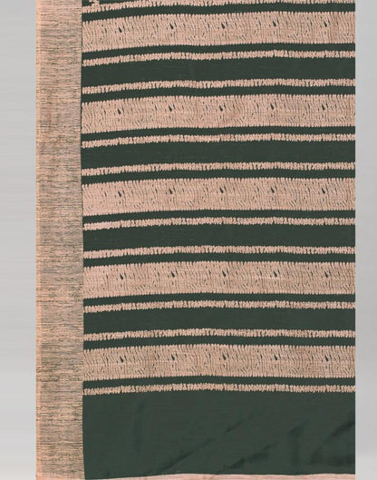 Greenish Green Printed Cotton Saree