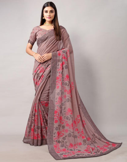 Brown Cotton Saree | Leemboodi