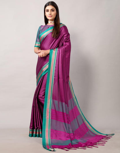 Purple Cotton Saree | Leemboodi