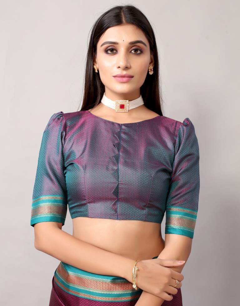 Purple Cotton Saree | Leemboodi