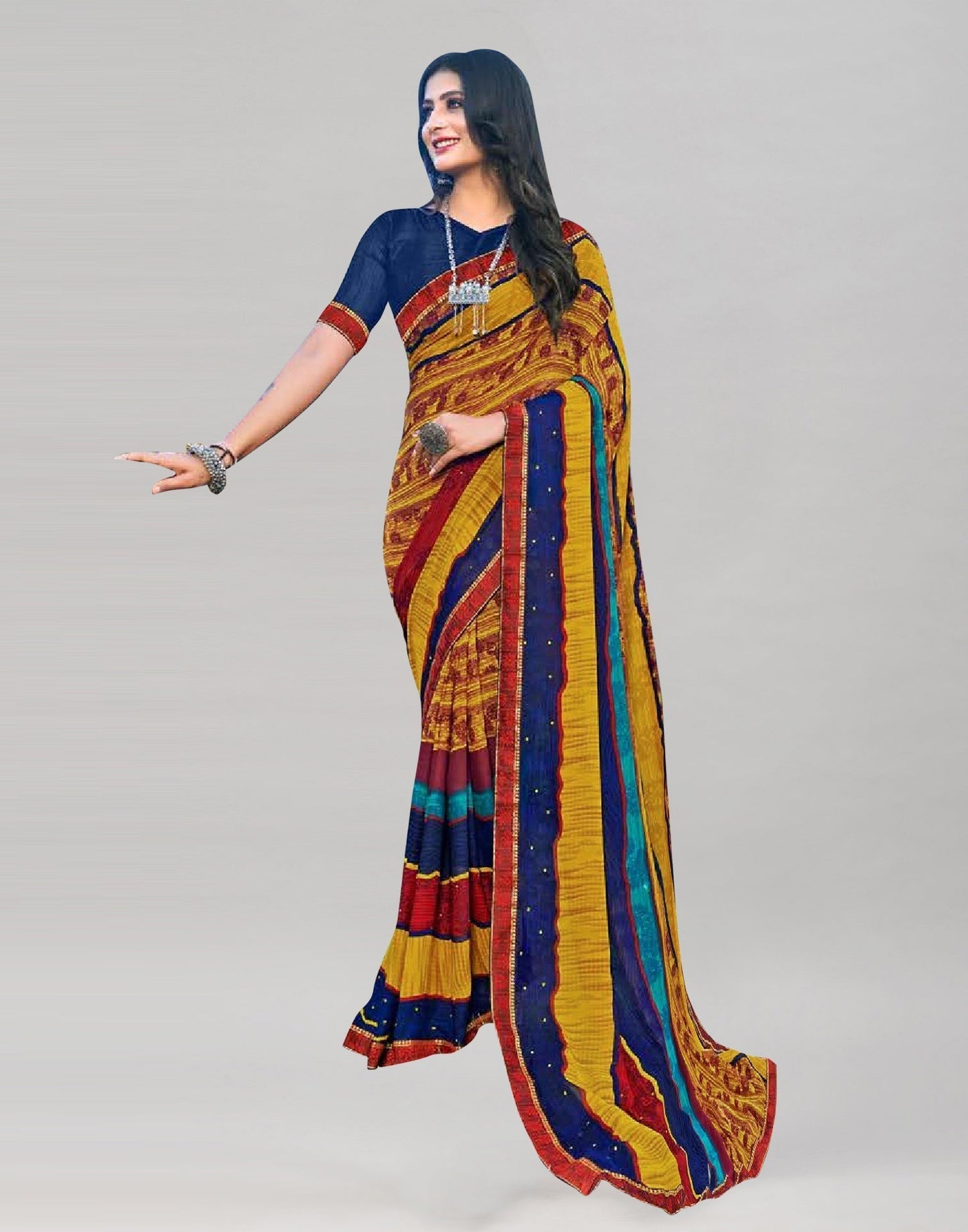 Multicolored Georgette Saree | Sudathi