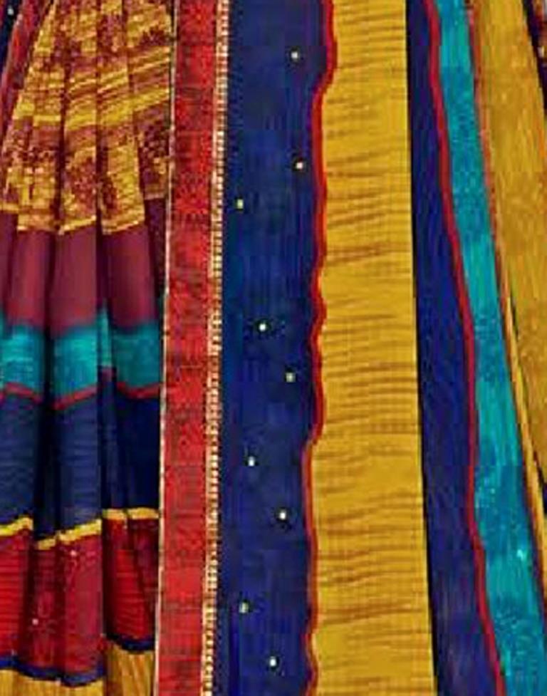 Multicolored Georgette Saree | Sudathi