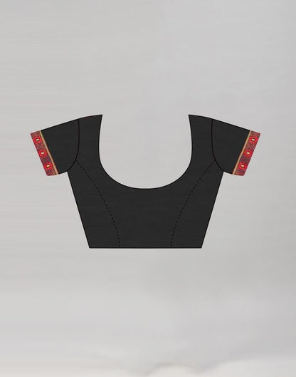 Dark Grey & Multicoloured  Printed Georgette Saree