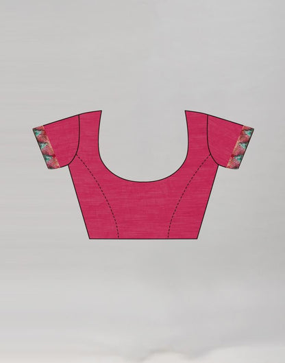 Chrerry Pink Printed Georgette Saree