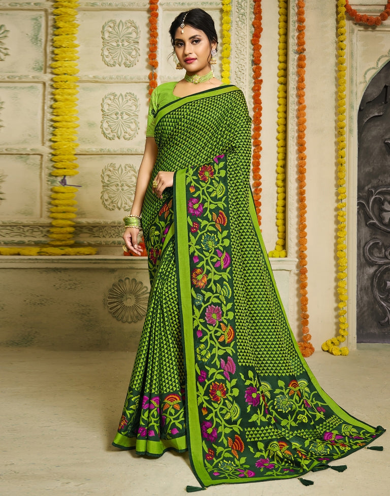 Green Paithani Silk Saree | Sudathi
