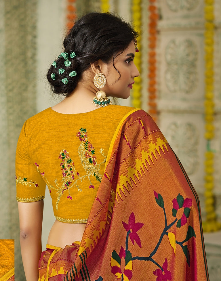 Bottle Green Paithani Silk Saree | Sudathi