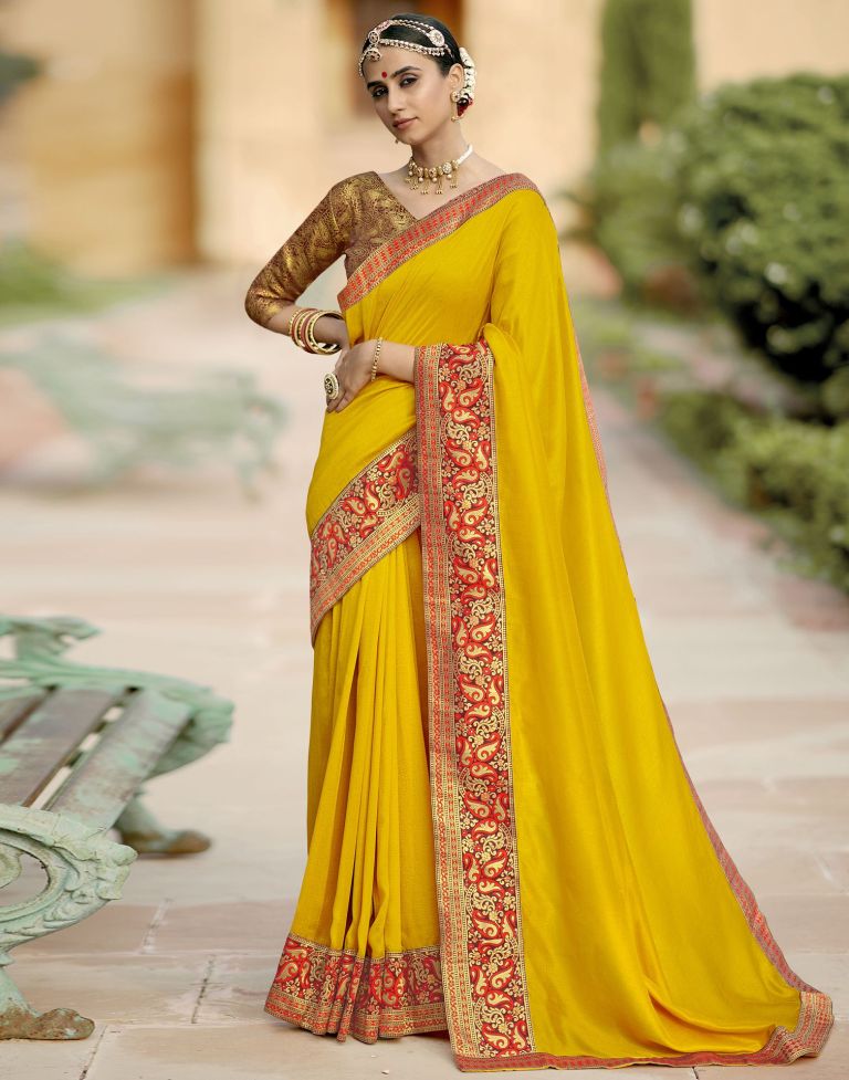 Turmeric Yellow Silk Saree | Sudathi