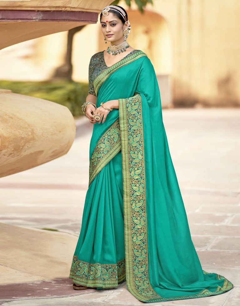 Rama Green Silk Saree | Sudathi