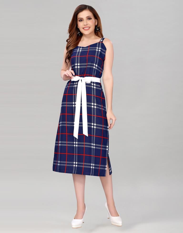 Blue Front Knot Dress | Sudathi
