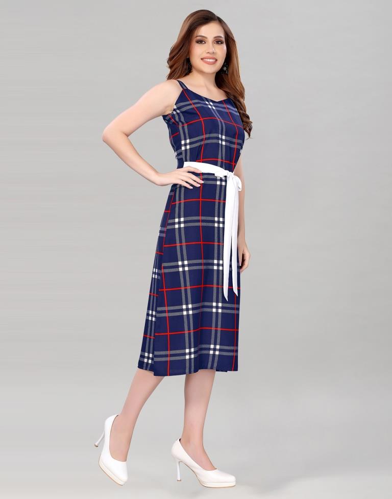 Blue Front Knot Dress | Sudathi