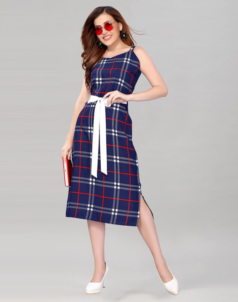 Blue Front Knot Dress | Sudathi