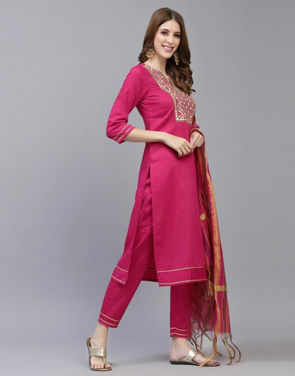 Pink Kurti With Pant And Dupatta | Sudathi