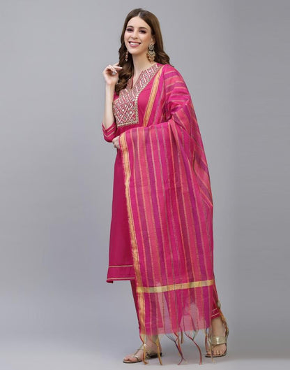 Pink Kurti With Pant And Dupatta | Sudathi