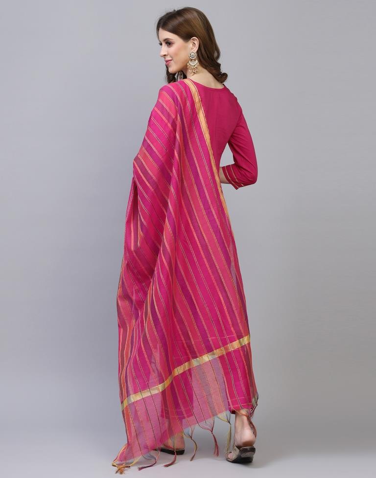 Pink Kurti With Pant And Dupatta | Sudathi