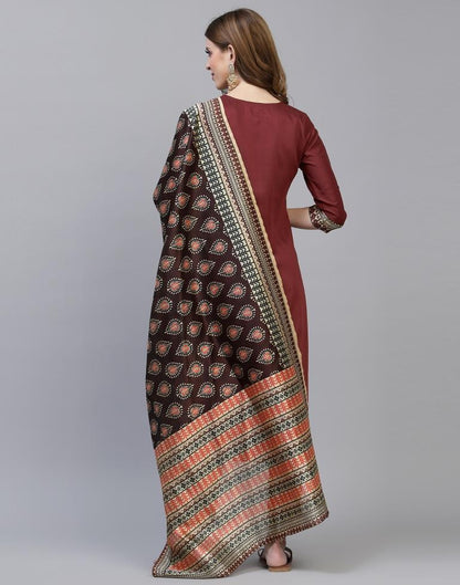 Maroon Kurti With Pant And Dupatta | Sudathi